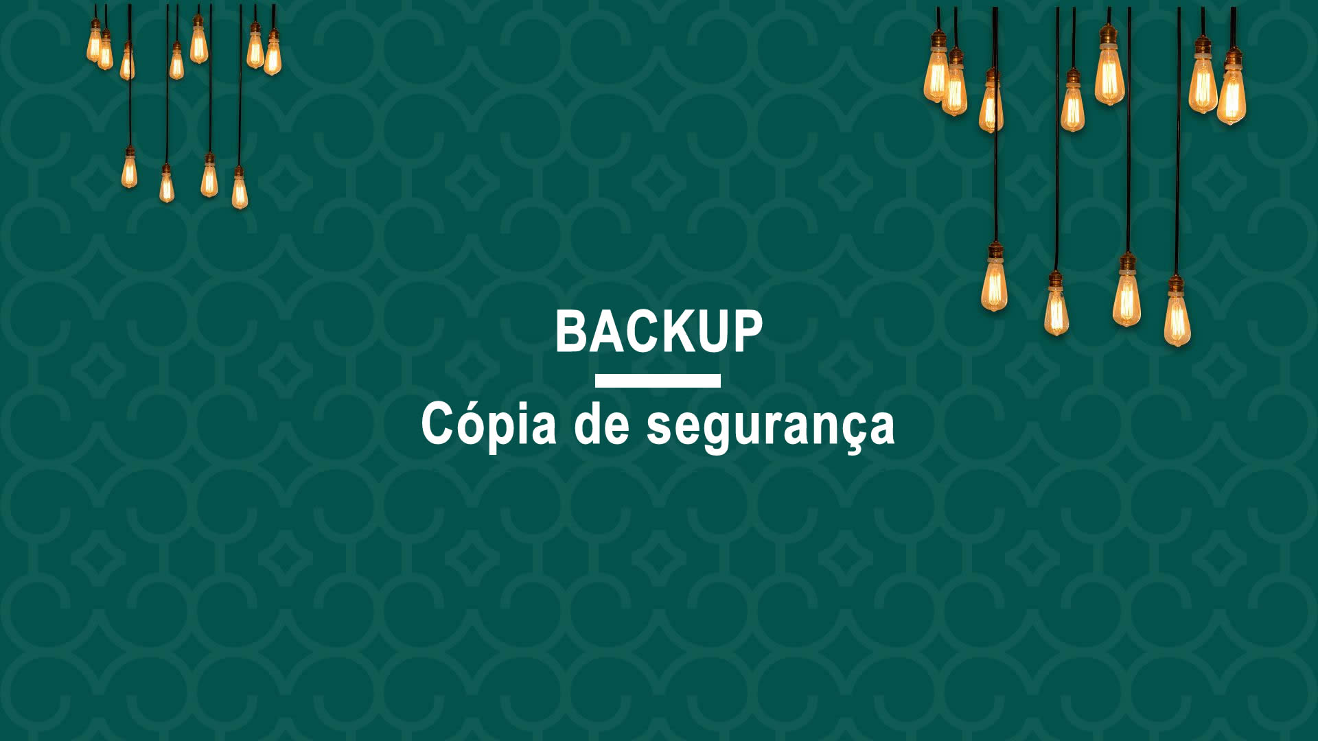 Cópia de segurança - Backup